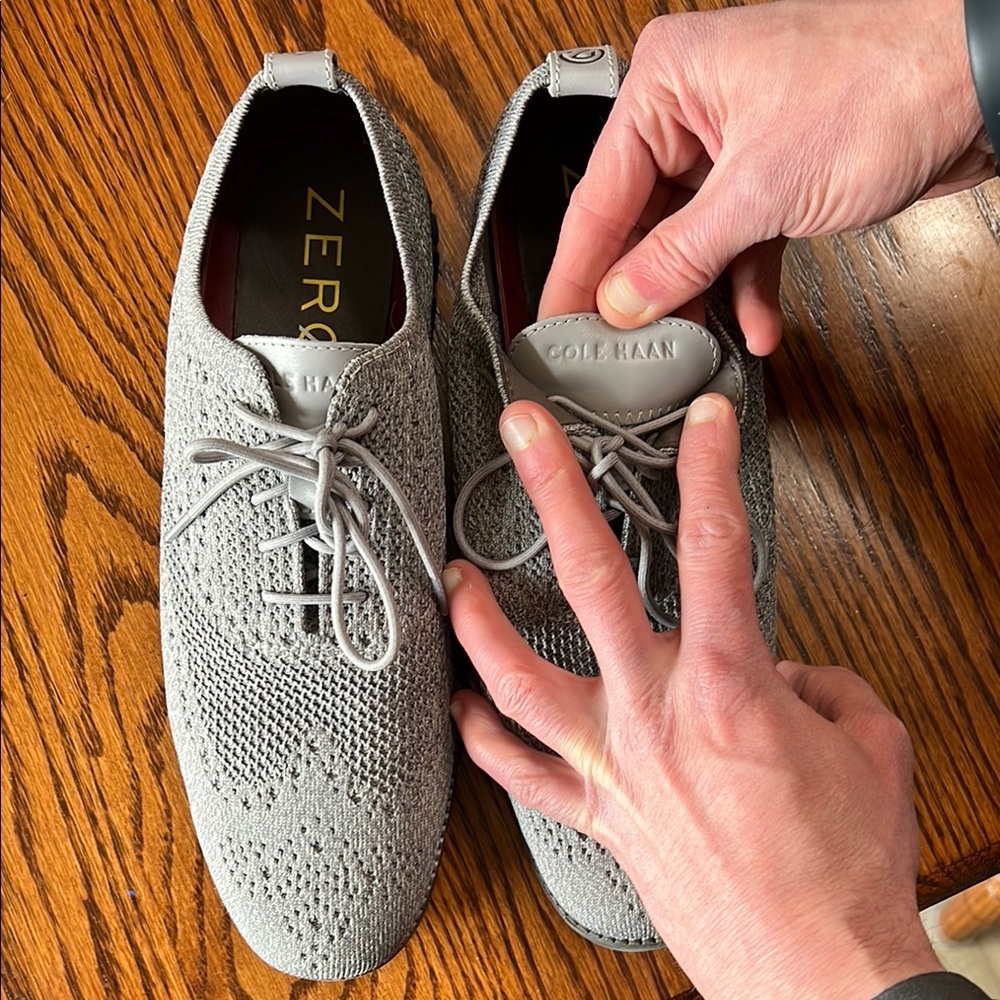Cole Haan Men's Gray Knit Oxford Shoes. NWOT